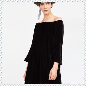 Zara Black Velvet Dress